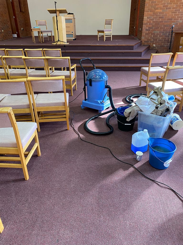 carpet cleaning at a church